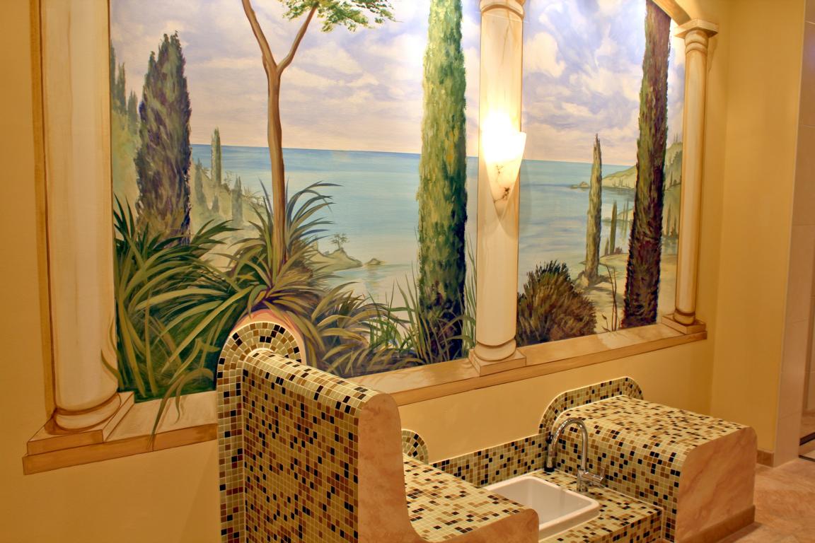 Wärmebank mit Fußbecken